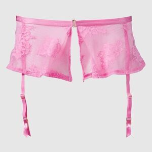 New With Tag La Senza Size Large Pink Lace Garter Skirt
